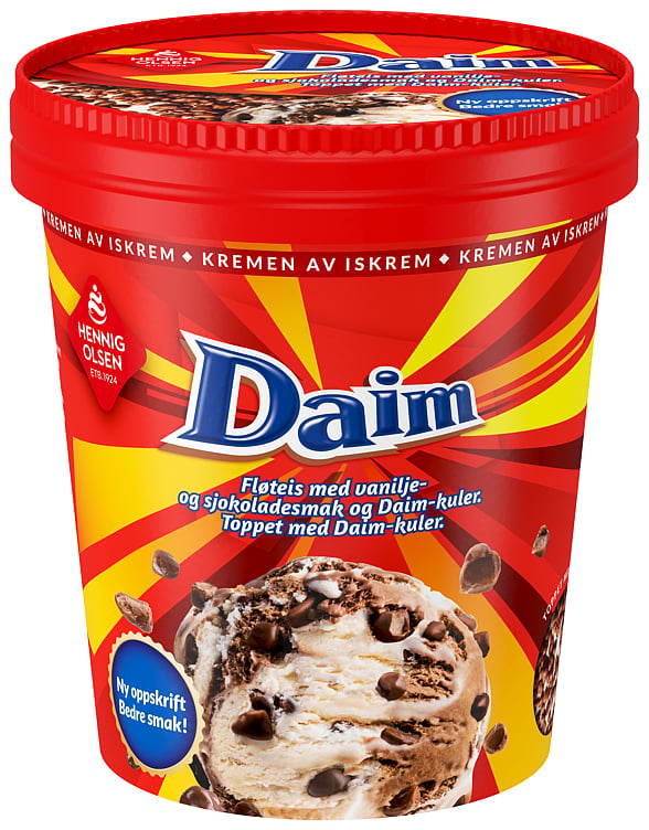 Daim ice cream w/vanilla & chocolate flavor w/daim 450ml