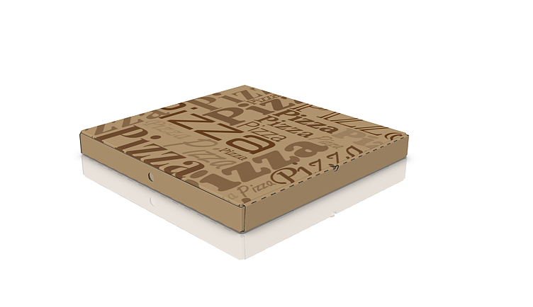 Pizza box brown/white class 24  41cm   pce