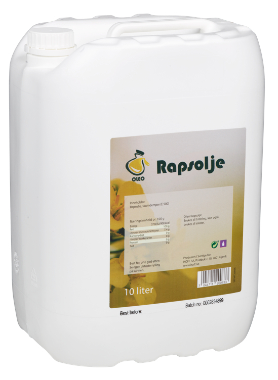 Rapsolje oleo  kanne   10l