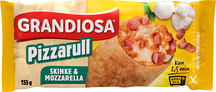 Grandiosa pizzarull skinke & mozzarella  155g