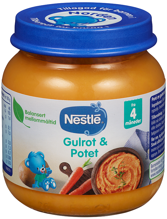 Naturnes gulrot & potet 4m  125g