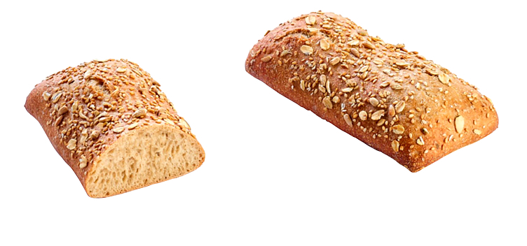 Ciabatta snack fitness med korn  125g   50stk   krt
