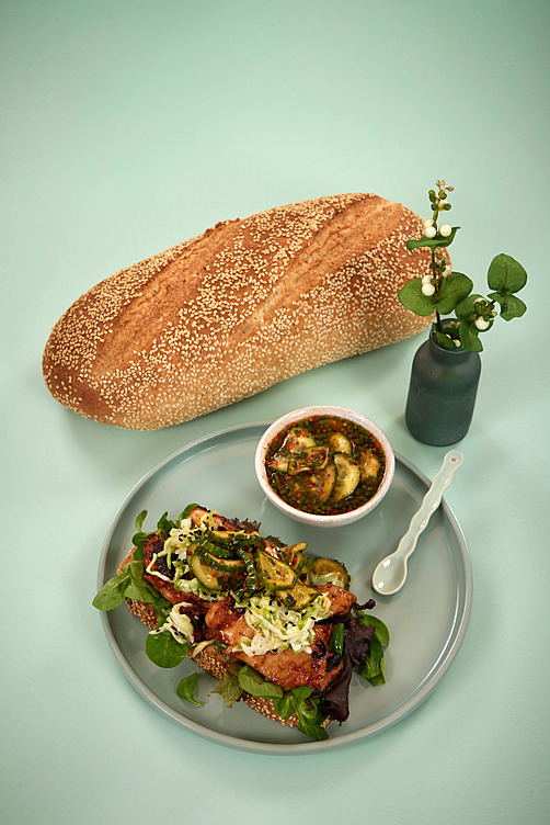 Steinovnsbakt sesambrød  9x750g