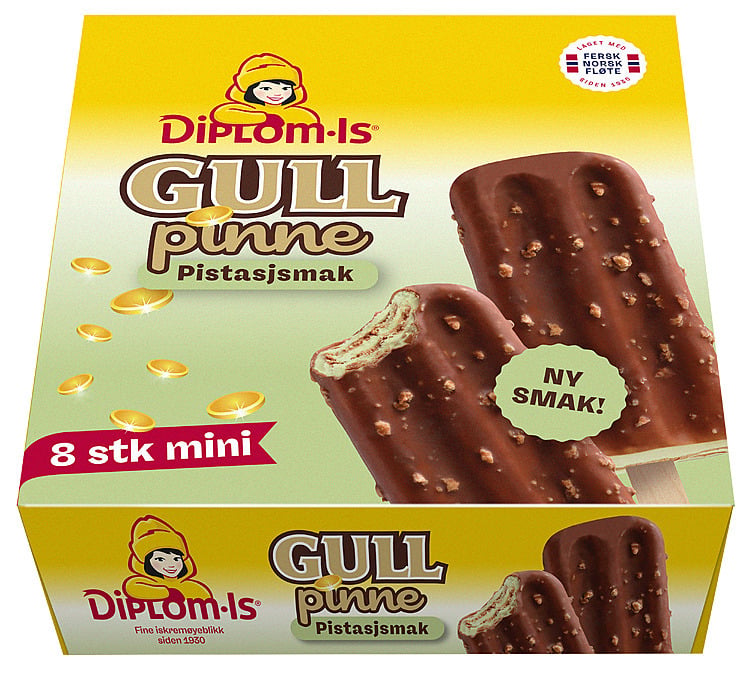 Gullpinne pistasie  8pce
