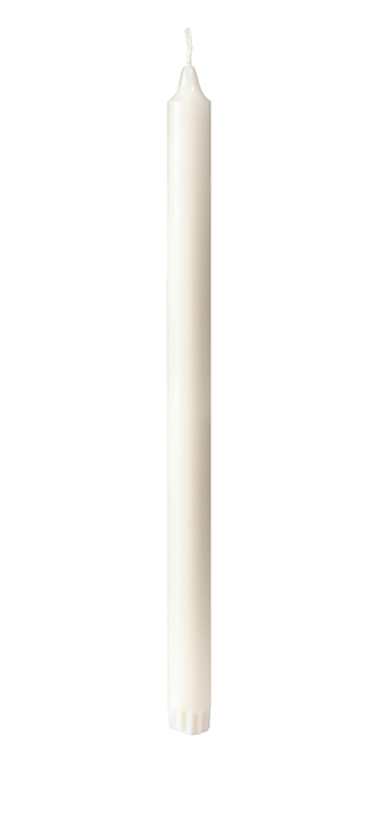 Kronlys 35cm hvit 100%s 10stk