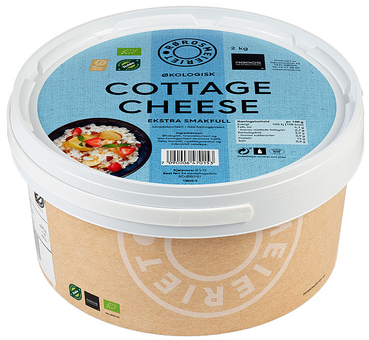Røros cottage cheese spann økol.     2kg