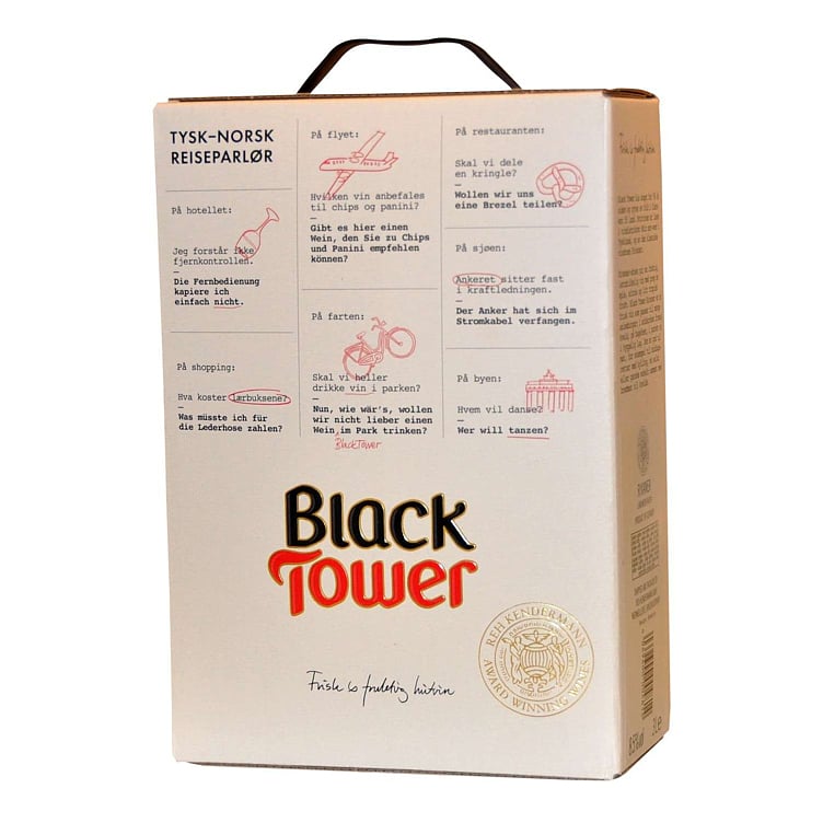 Black tower rivaner riesling  8,5%  bib  3l