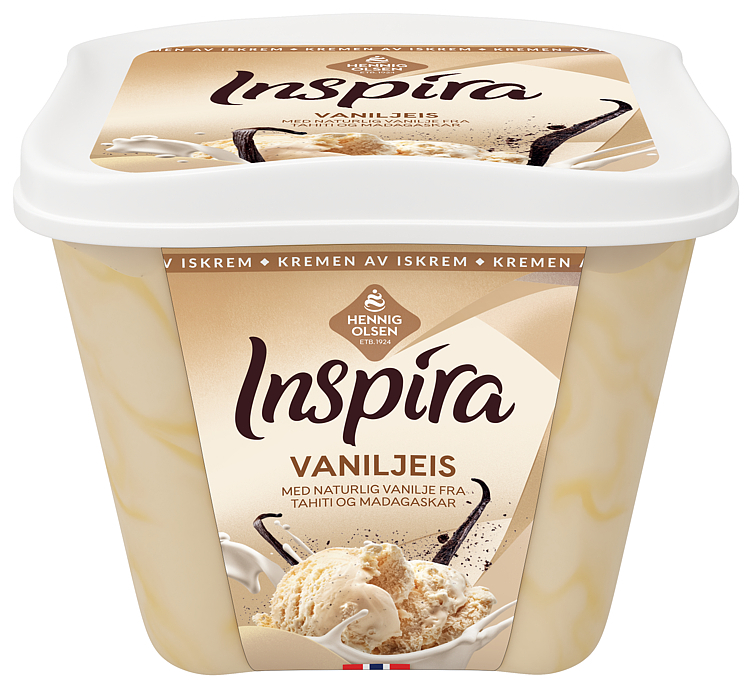 Inspira vanilje fløteis   0,9l