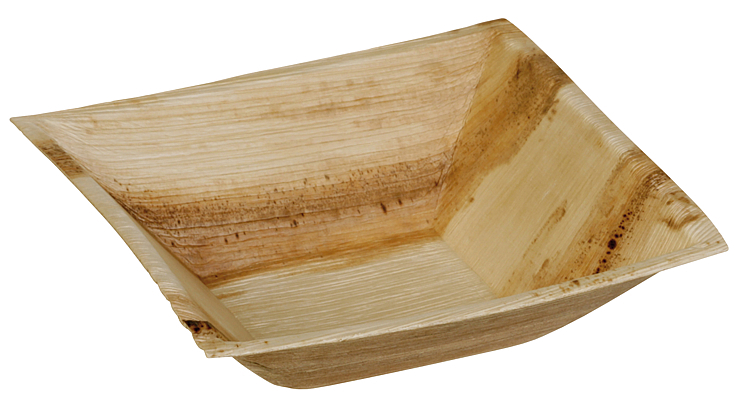 Palmebladstallerken 16x16cm naturesse  25stk
