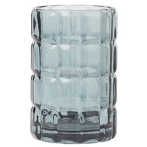 Lysholder glass scacchi slate   6stk