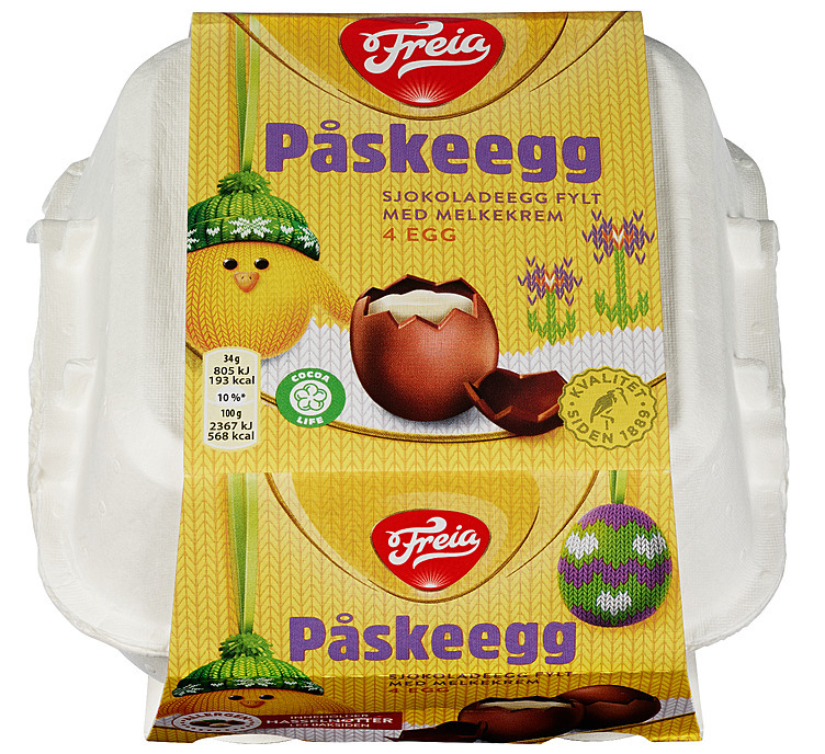 Fylte påskeegg 4pk  136g