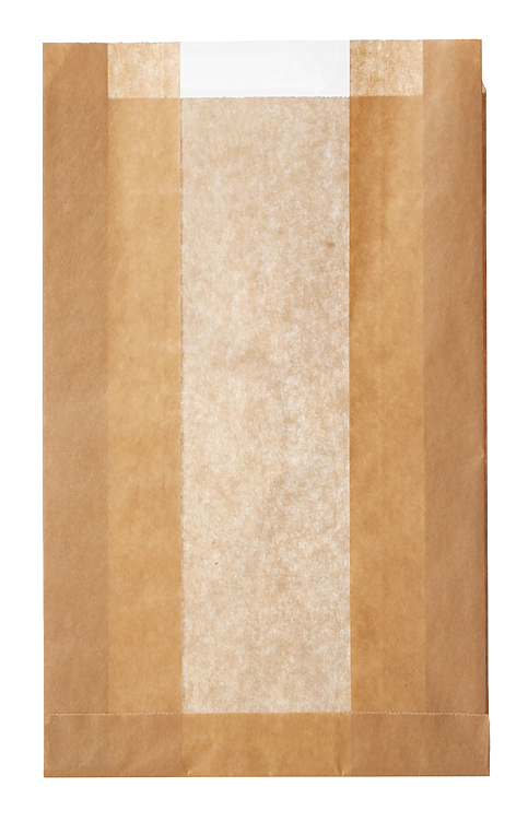 Bakepose m/vindu brun fsc 2kg 180x65x290mm  1000stk