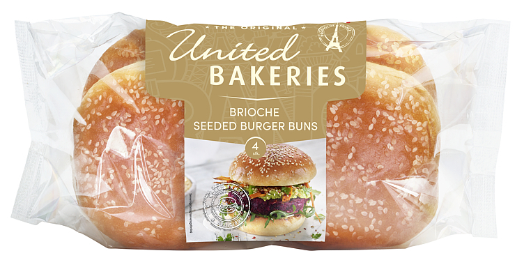 Hamburger bun large w/sesame 4pac  310g