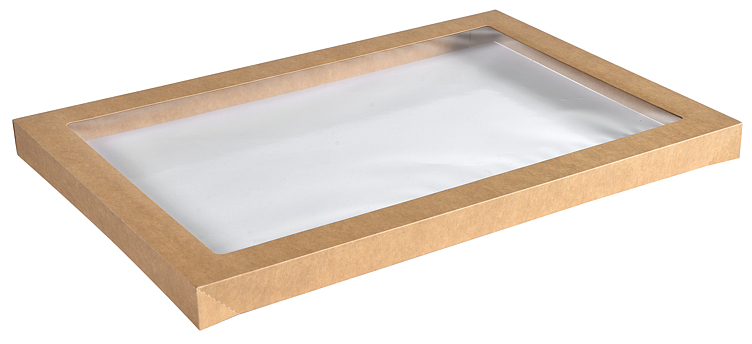 Lokk tray catering glance crd/pla large brun  50stk
