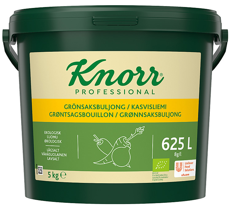 Økologisk grønnsaksbuljong lavsalt  5kg
