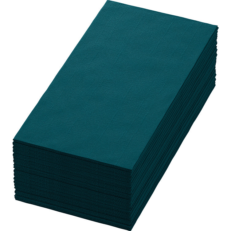 Serviett biodunisoft 40cm 1/8br oceans teal  60stk