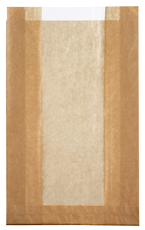 Bakepose m/papirvindu brun fsc 2kg 190x55x290mm  1000stk