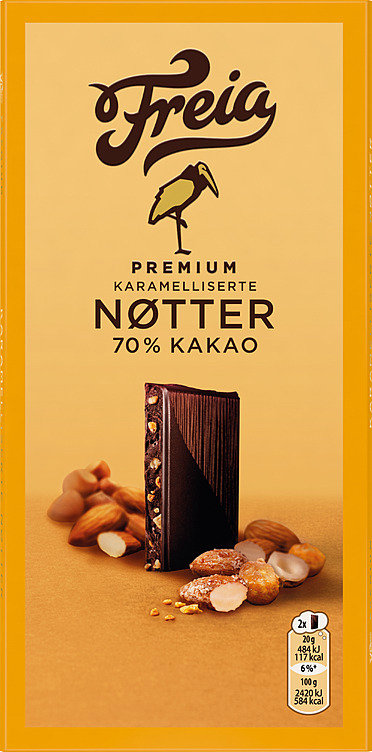 Premium mørk karameliserte nøtter  100g