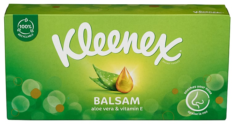 Kleenex lommetørkle m/balsam  64stk