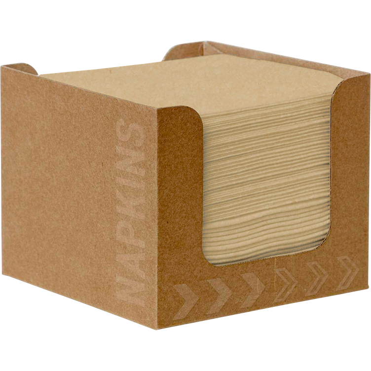 Dispenserboks m/biodunisoft 20cm naturbrun   50stk