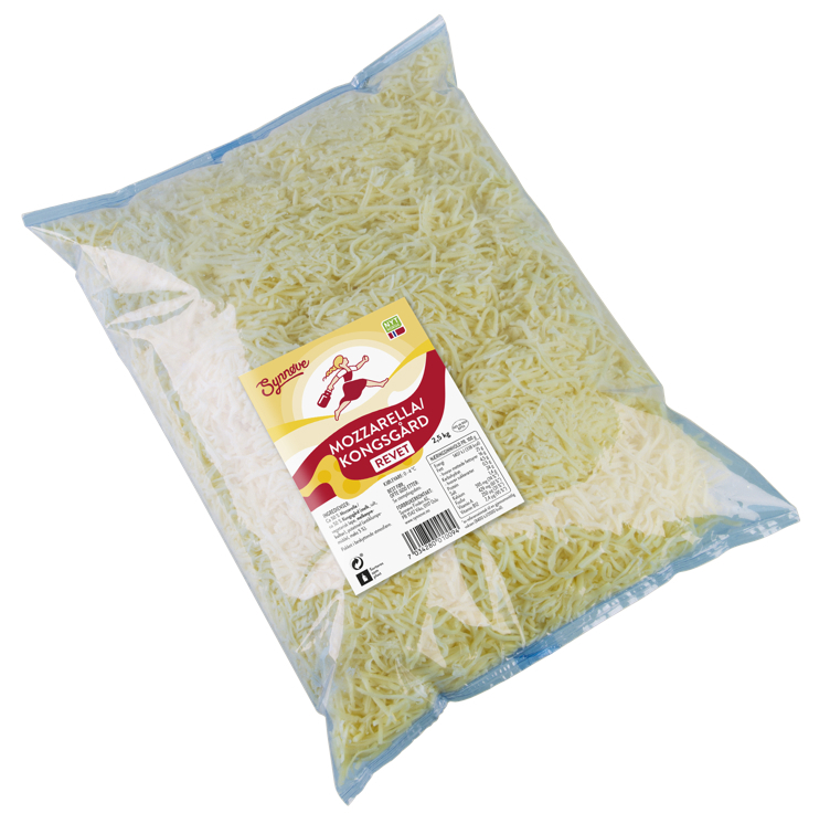 Mozzarella/kongsgård revet  2,5kg
