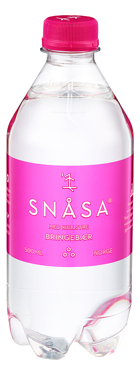 Snåsa naturlig vann kullsyre bringebær   12x0,5l