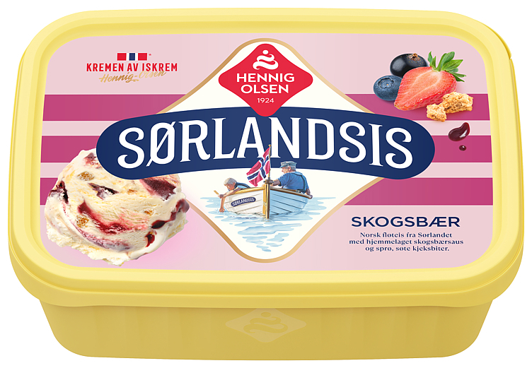 Sørlandsis fløteis m/skogsbær  0,95l