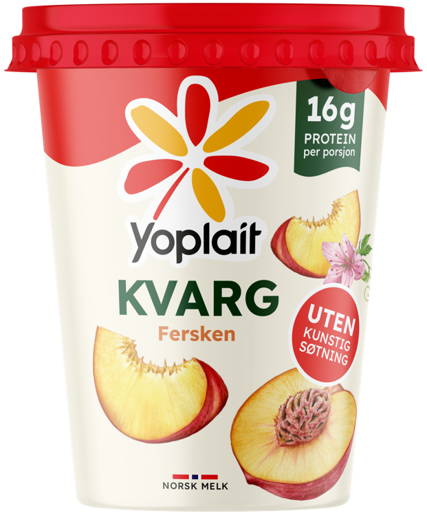 Yoplait kvarg fersken  420g