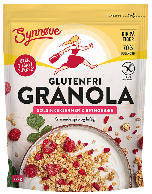 Granola red rasberry glutenfree  350g
