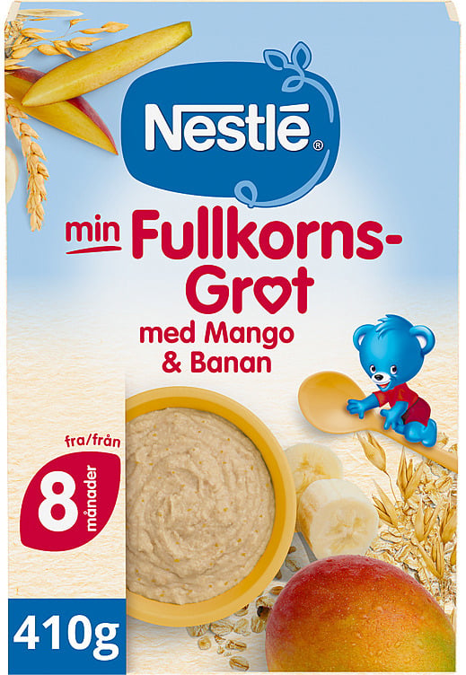 Min fullkornsgrøt mango banan 8m  410g