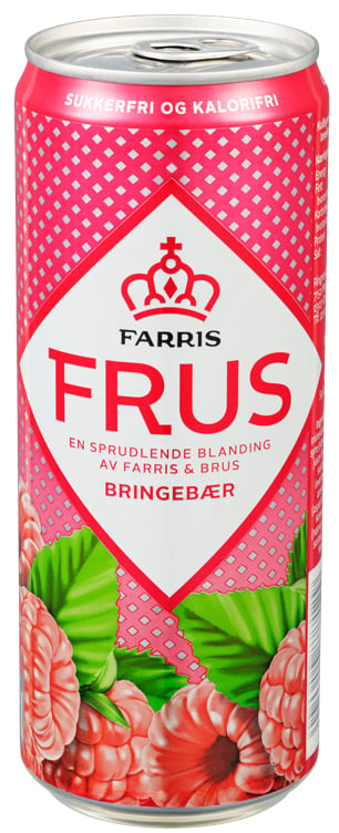 Farris frus bringebær bx sleek   24x33cl