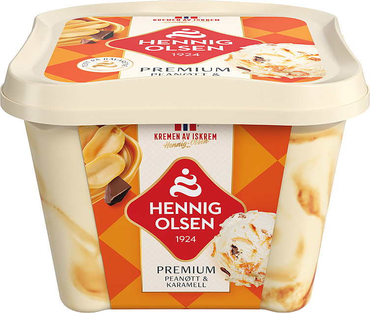 Premium peanøtt & karamell  0,8l