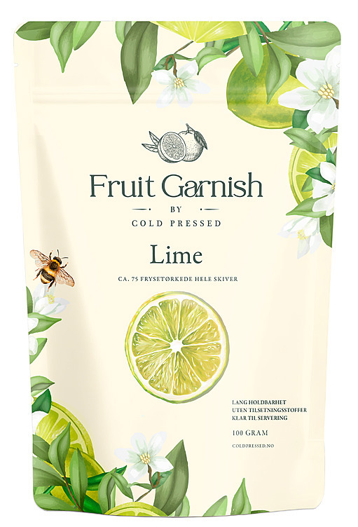 Lime, frystørkede helskiver  100g