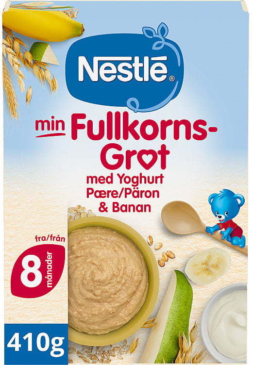 Min fullkornsgrøt yoghurt pære banan 8m  410g