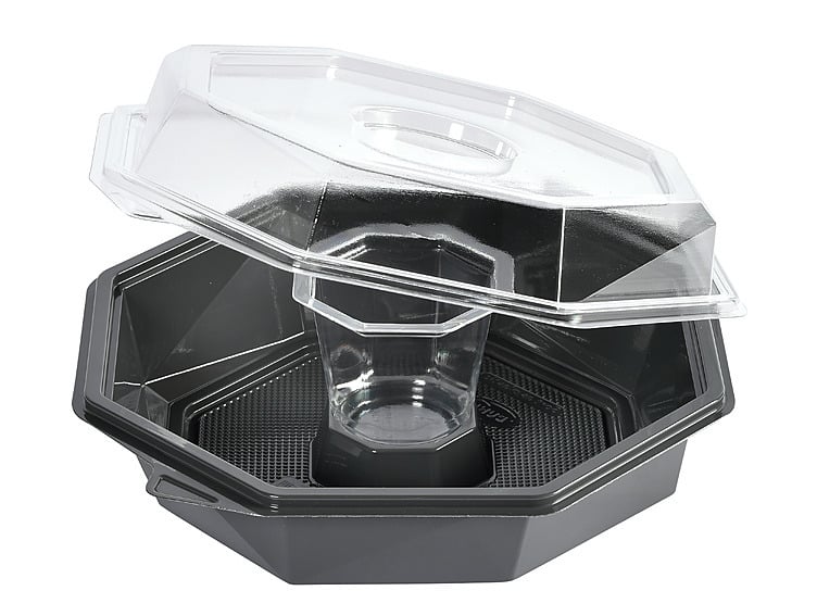 Boks octaview apet grå m/dressingkopp 795ml  280stk