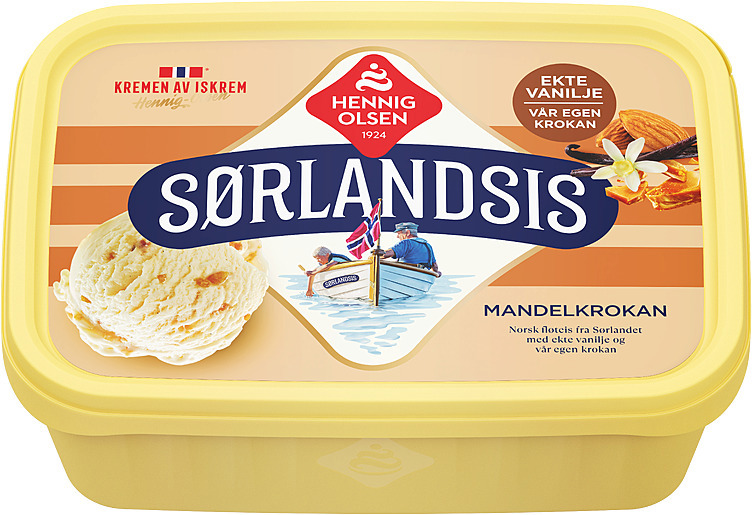 Mandelkrokan med ekte vanilje  1l