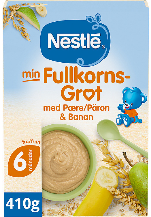 Min fullkornsgrøt pære banan 6m  410g