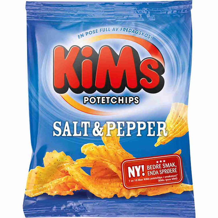 Kims potetgull salt&pepper 30g