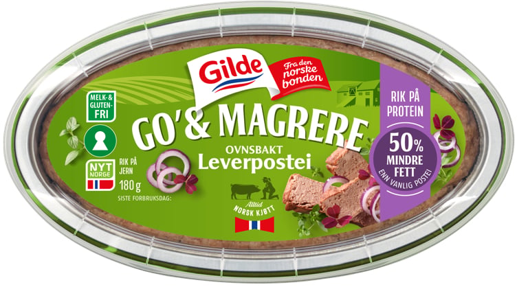 Leverpostei go og mager ovnsbakt   180g
