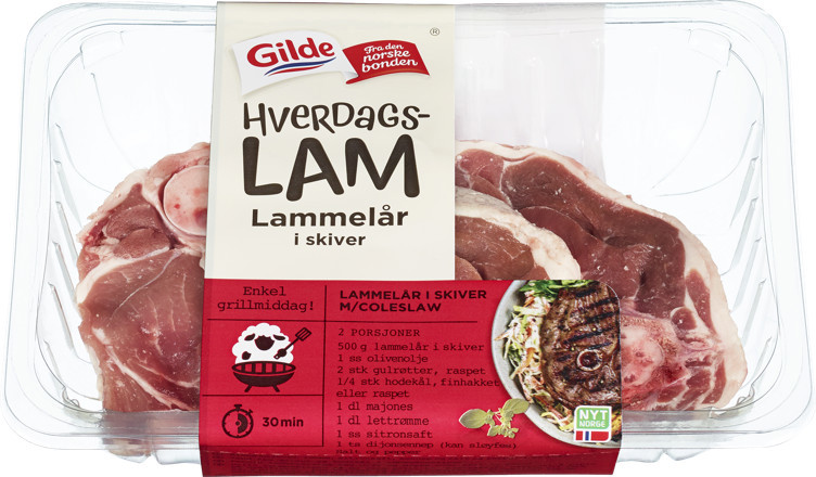 Hverdagslam lårskiver 3x500g  kg