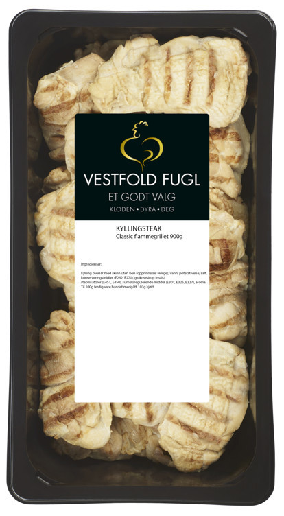 Kyllingsteak classic flammegrillet    900g