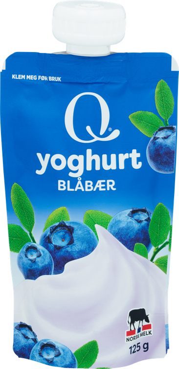Q q frokostyog. blåbær pose 125g