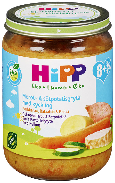 Hipp carro/sweet potato w/chiken 8m 190g