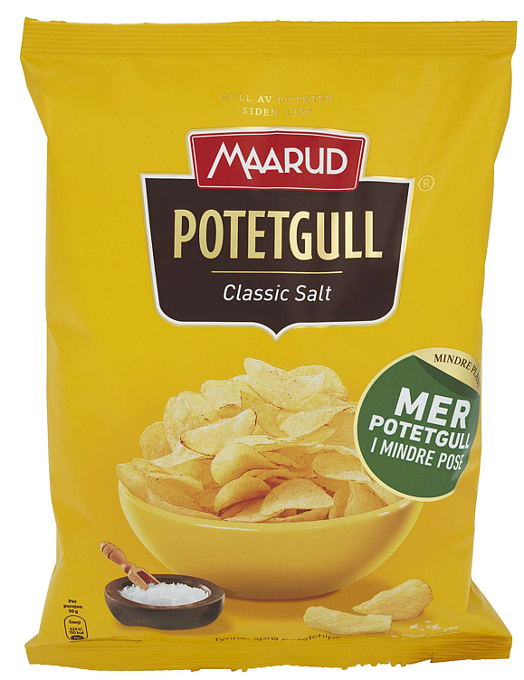 Potetgull classic salt   250g