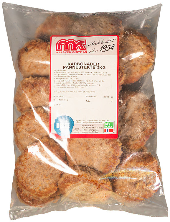 Karbonader pannestekte  2kg