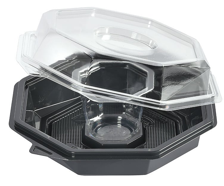 Boks octaview apet grå m/dressingkopp   410ml   420stk