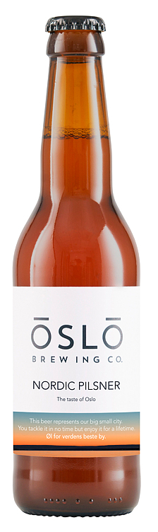 Oslo brewing nordic pilsner bottle beer   4.7%   24x33cl