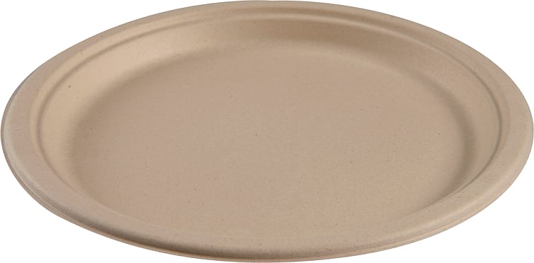Fiber plate nature bagasse ø26cm  50stk
