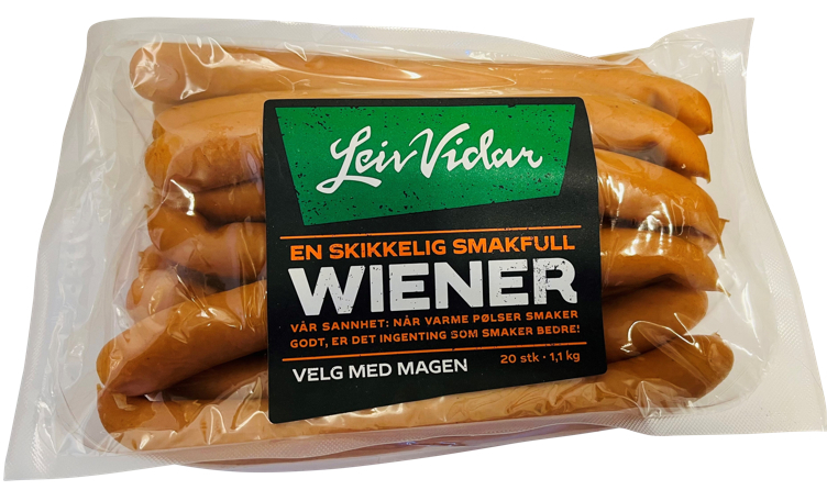 Wienerpølser uten allergener  20stk  1,1kg
