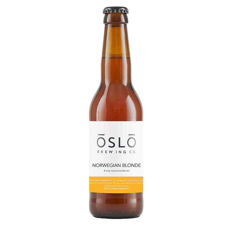 Oslo brewing norwegian blonde bottle beer   4,7%   24x33cl